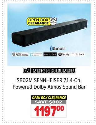 SB02M SENNHEISER 7.1.4-Ch. Powered Dolby Atmos …