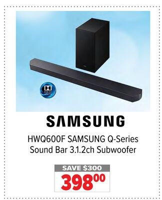 HWQ600F SAMSUNG Q-Series Sound Bar 3.1.2ch Subw…