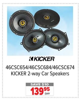 46CSC654 KICKER 2-way Car Speakers