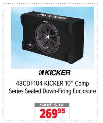 48CDF104 KICKER 10" Comp Series Sealed Down-Fir…