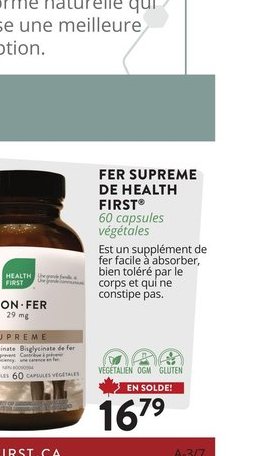 FER SUPRÊME DE HEALTH FIRST