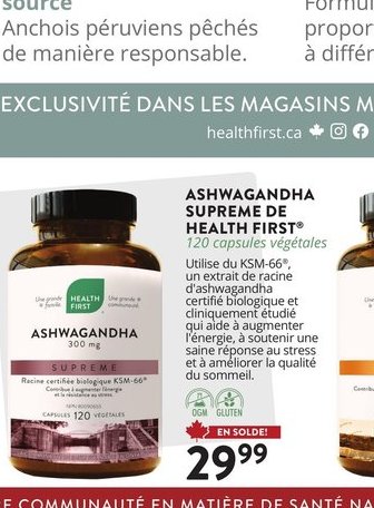 ASHWAGANDHA SUPRÊME DE HEALTH FIRST