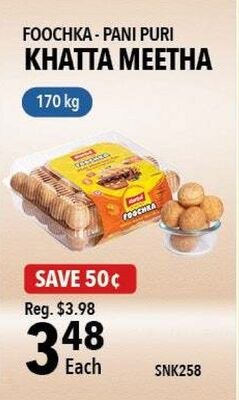 FOOCHKA - PANI PURI KHATTA MEETHA