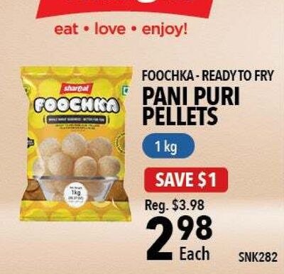 FOOCHKA - READY TO FRY PANI PURI PELLETS