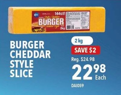 BURGER CHEDDAR STYLE SLICE