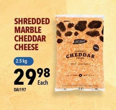 SHREDDED MARBLE CHEDDAR CHEESE