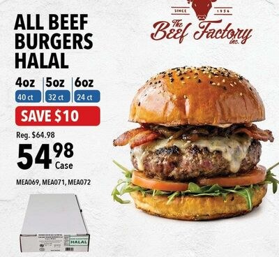 ALL BEEF BURGERS HALAL