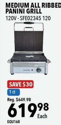 MEDIUM ALL RIBBED PANINI GRILL