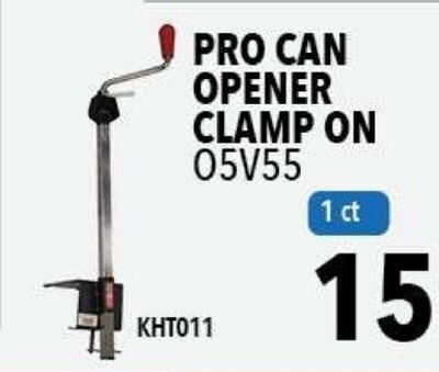 PRO CAN OPENER CLAMP ON O5V55
