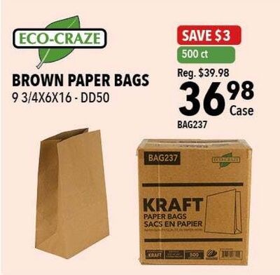 ECO-CRAZE BROWN PAPER BAGS