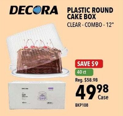 DECORA PLASTIC ROUND CAKE BOX