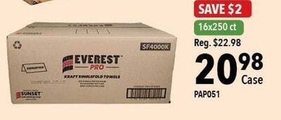 EVEREST PRO KRAFT FOLDED TOWELS