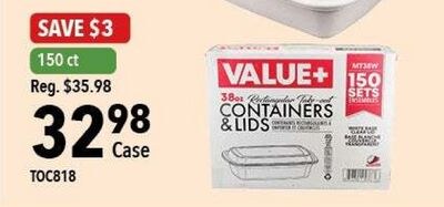 VALUE+ 38as (Dishwasher Safe) CONTAINERS & LIDS