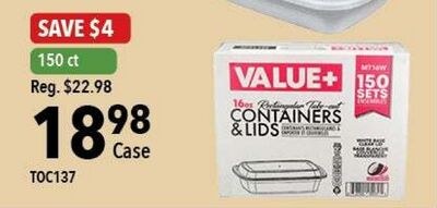VALUE+ CONTAINERS & LIDS