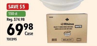 Rhino WHITE HEAVY "N" BURDEN CADDY CONTAINER