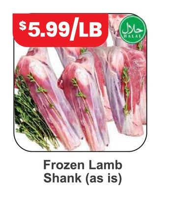Frozen Lamb Shank (as is)