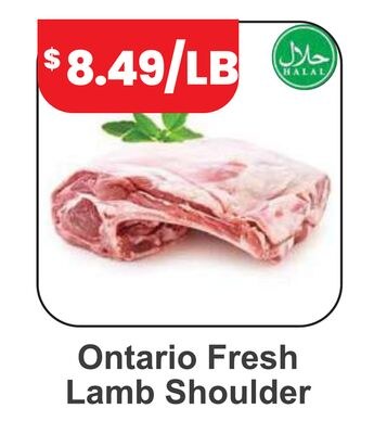 Ontario Fresh Lamb Shoulder