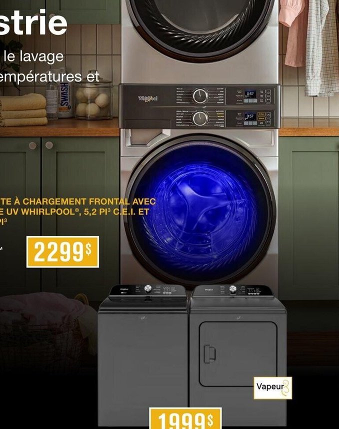 Laveuse à chargement vertical Whirlpool avec te…