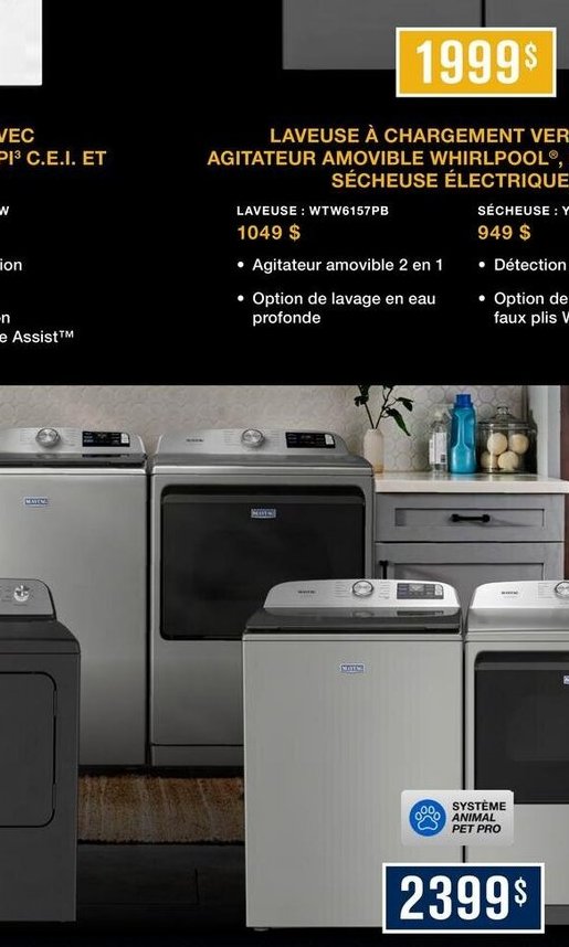 Sécheuse Whirlpool YWED5015HW