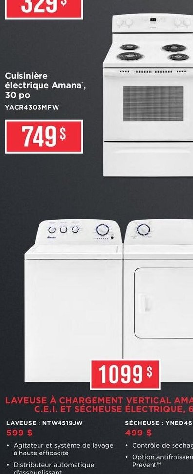 Cuisinière électrique Amana