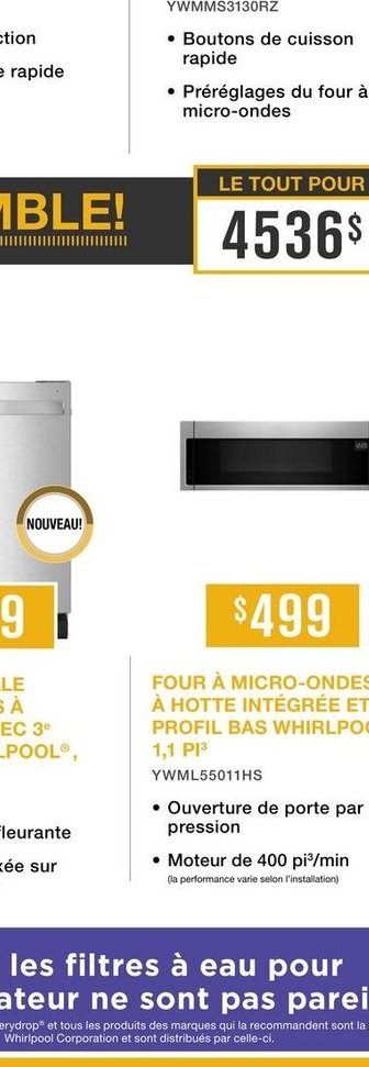 Lave-vaisselle avec 3e panier Whirlpool, 47 DBA