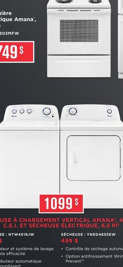 Four à micro-ondes à hotte intégrée Amana