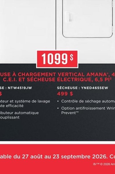 Cuisinière électrique Amana