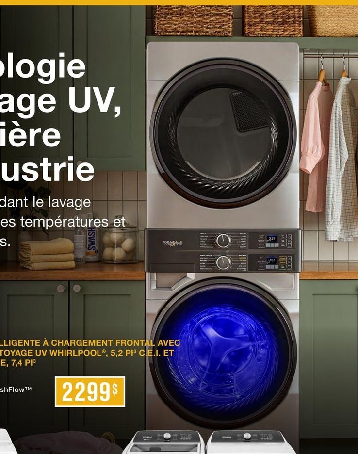 Laveuse à chargement frontal Whirlpool WF6F5727…