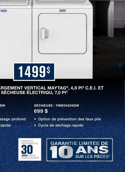 Laveuse à chargement vertical Maytag MTW2305SW