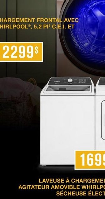 Laveuse à chargement frontal Whirlpool WF6F5725…