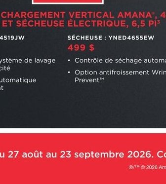 Sécheuse électrique Amana