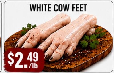 WHITE COW FEET