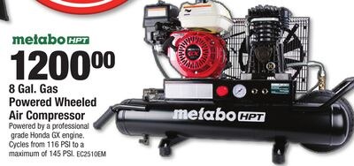 Metabo HPT 8 Gal. Gas Powered Wheeled Air Compr…