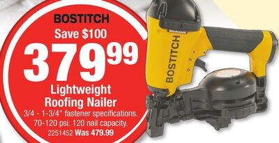 BOSTITCH Lightweight Roofing Nailer