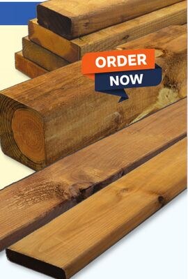 Brown Pressure Treated Wood