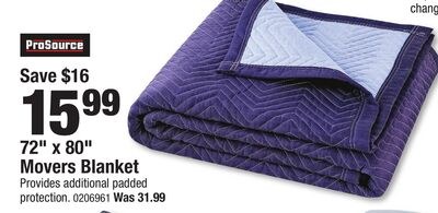 ProSource 72" x 80" Movers Blanket