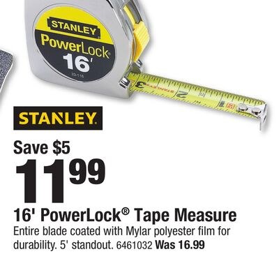 STANLEY 16' PowerLock® Tape Measure