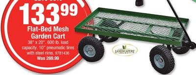Flat-Bed Mesh Garden Cart
