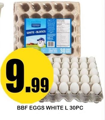 BBF EGGS WHITE L 30PC