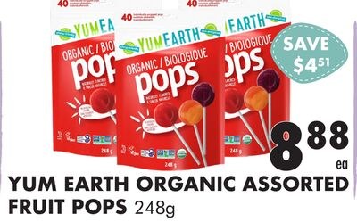 ORGANIC ASSORTED FRUIT POPS