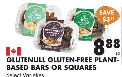 GLUTEN-FREE PLANT-BASED BARS OR SQUARES