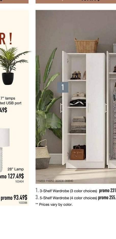3-Shelf Wardrobe