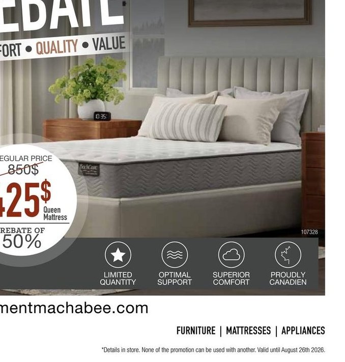 Queen Mattress (Incredible Rebate)