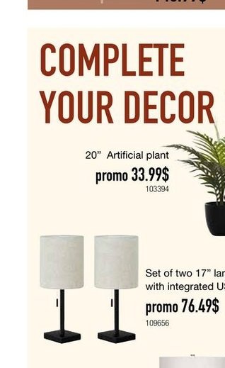 20" Artificial plant