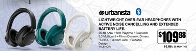 LIGHTWEIGHT OVER-EAR HEADPHONES WITH ACTIVE NOI…