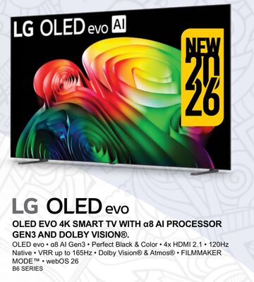 LG 55" OLED evo 4K SMART TV WITH α9 AI PROCESSO…