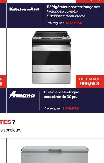 Amana Cuisinière électrique encastrée 30 po