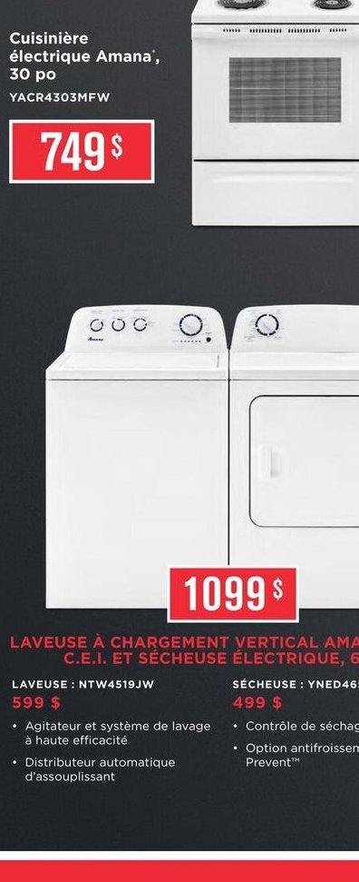 Cuisinière électrique Amana