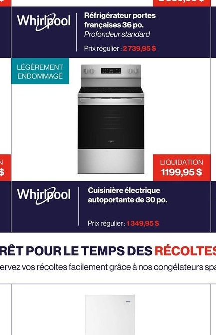 Whirlpool Cuisinière électrique autoportante 30…
