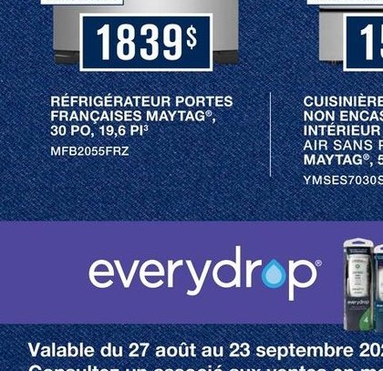 Réfrigérateur portes françaises de très grande …